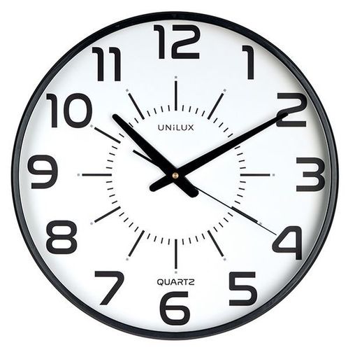 Seinäkello Unilux Maxi Pop halkaisija 37,5 cm hiljainen valkoinen - tyylikäs iso kello näkyy kauas